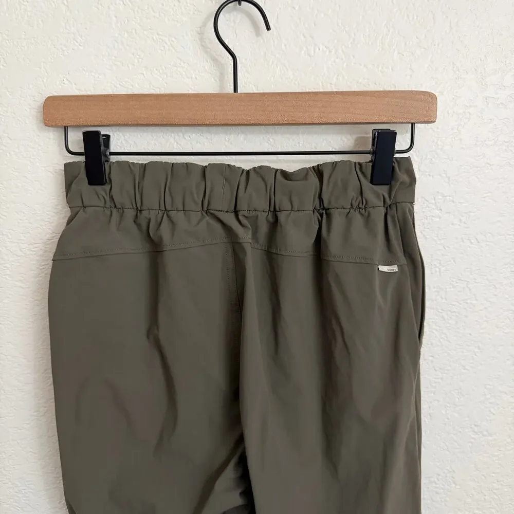 Vuori Miles Mid-Rise Elastic Waist Straight Leg Ankle Pant Pistachio Green Small